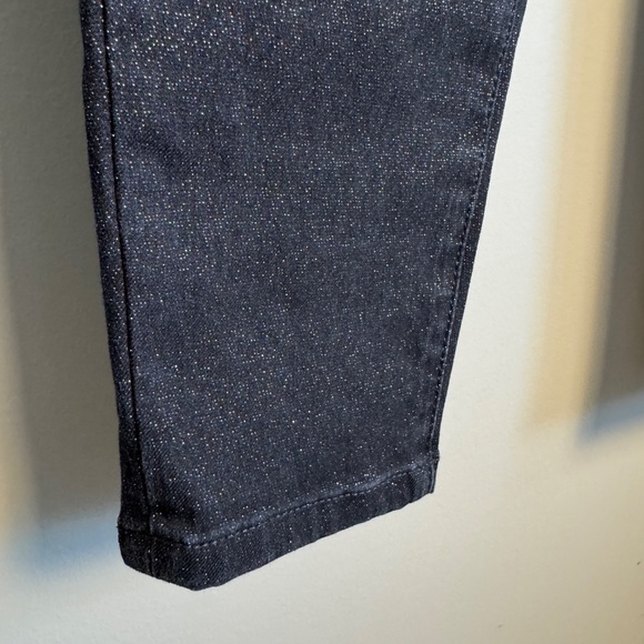 Banana Republic Womens Mid-Rise Skinny Glitter Jeans Black 28 Retro Disco Preppy - Picture 2 of 15